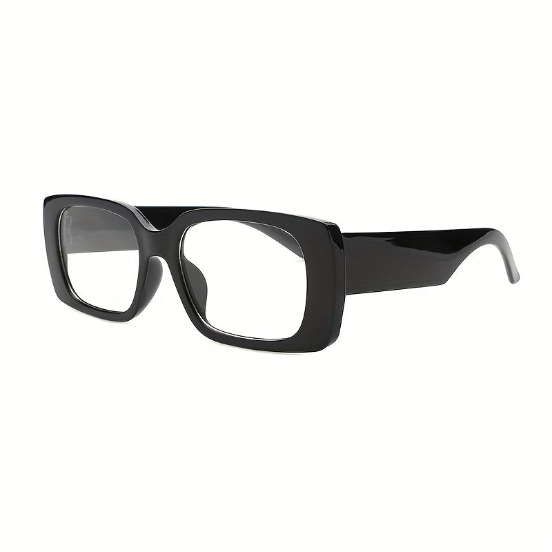 Minimalist Square Frame Clear Lens Glasses Decorative Anti Light Eyewear