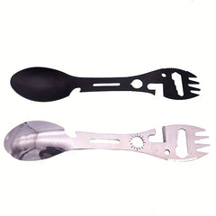 10 in 1 Stainless Steel Camping Tool - Lightweight & Portable Outdoor Gadget