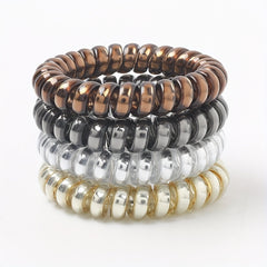 High Elasticity Resin Spiral Hair Tie Set