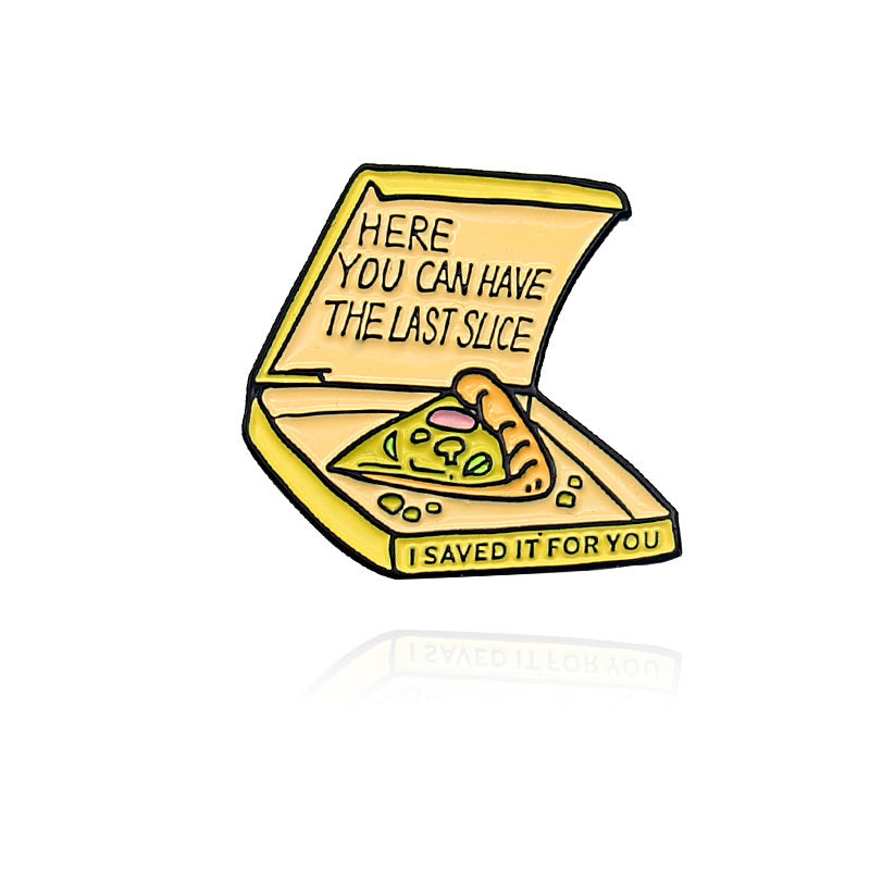Cartoon Pizza Series Brooch - Last Slice Pizza Club