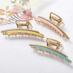Vintage Matte Glossy Hair Claw Clips Metal Hair Jaw Clamp Barrette