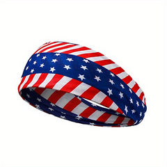 American Flag Headband Sports Headband Flag Pattern Hair Accessories