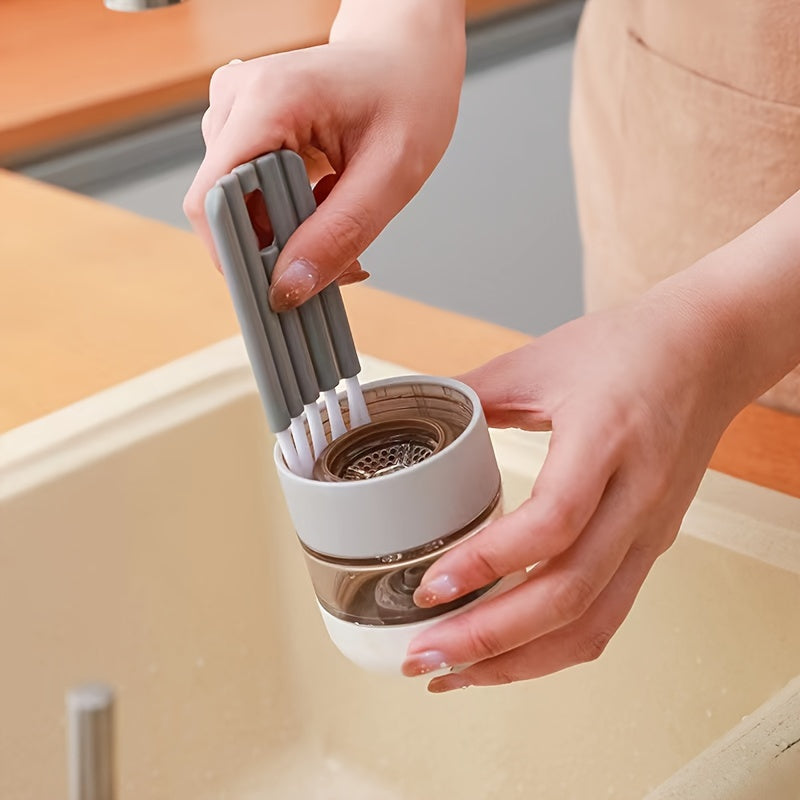 2pcs Cup Lid & Keyboard Cleaning Brush Multifunctional Gap Dust Removal
