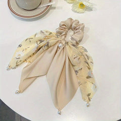 Floral Print Scarf Scrunchies Ponytail Holder Hair Accessories