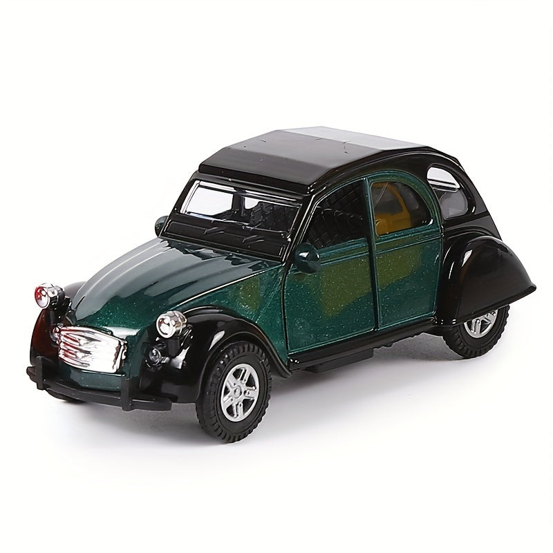 Vintage 1:32 Scale Alloy Toy Car - Pull Back - Green