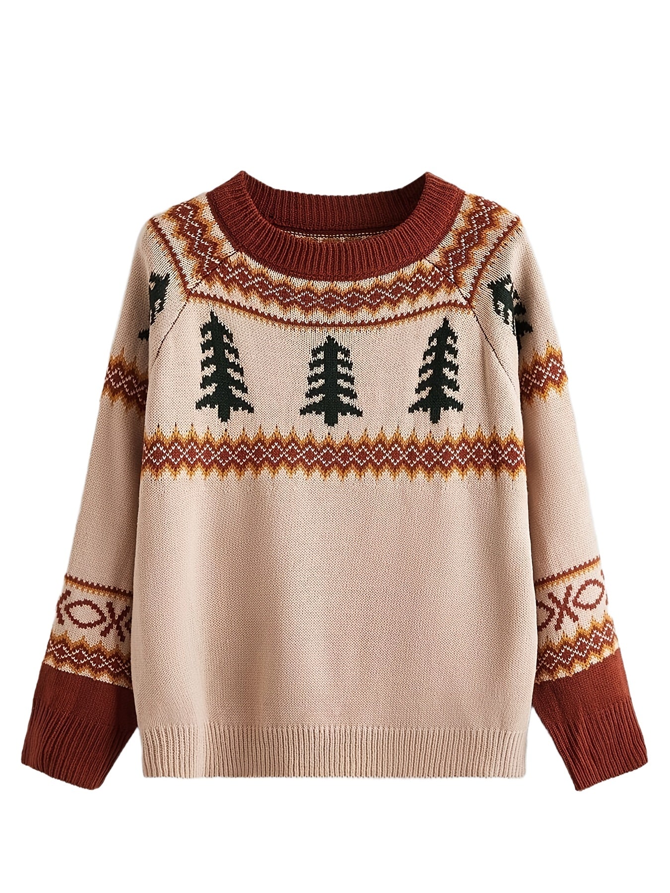  Christmas Jacquard Sweater Women's Pullover