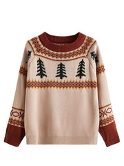  Christmas Jacquard Sweater Women's Pullover