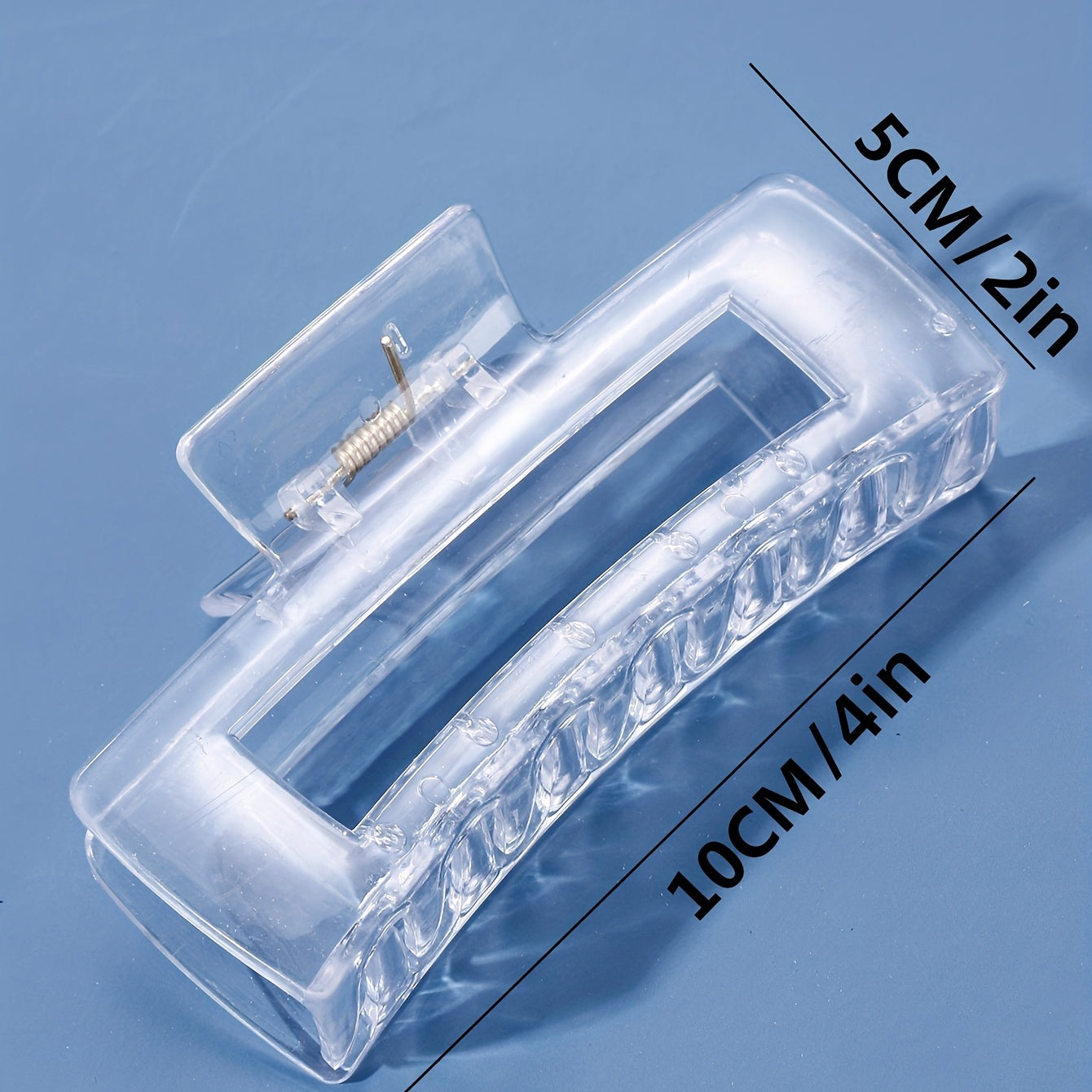 Clear Square Hair Claw Clips Strong Hold Hair Jaw Clip For Thick Hair