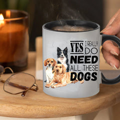 11oz Creative Dog Pattern Ceramic Mug Portable Coffee Cup
