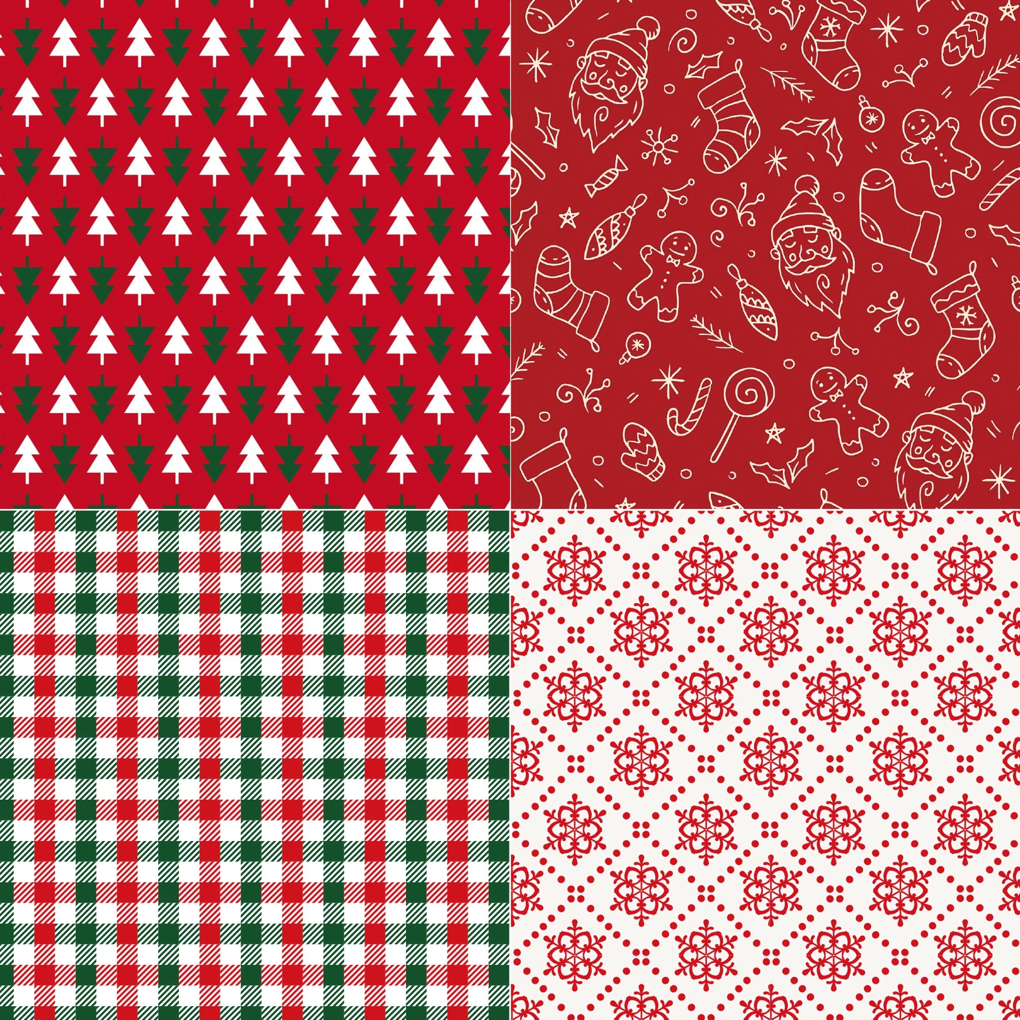 Christmas Scrapbook Paper Pad 24 Sheets 160gsm Single Sided Pattern Paper