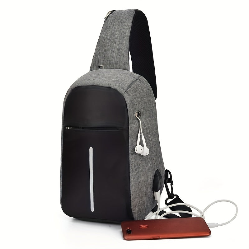 Anti Theft Sling Bag Lightweight Sports Gym Chest Bag Zipper Crossbody Bag