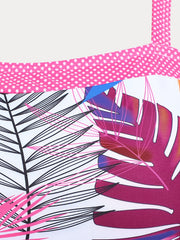  Boho Swimsuit Set Women's Plus Cut Out Top & Panty Swimsuit 2pcs Set
