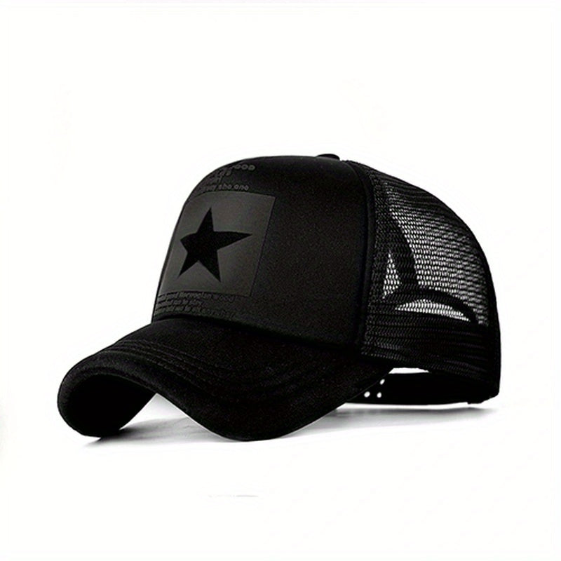 Pentagram Print Unisex Trucker Hat Mesh Lightweight Baseball Cap