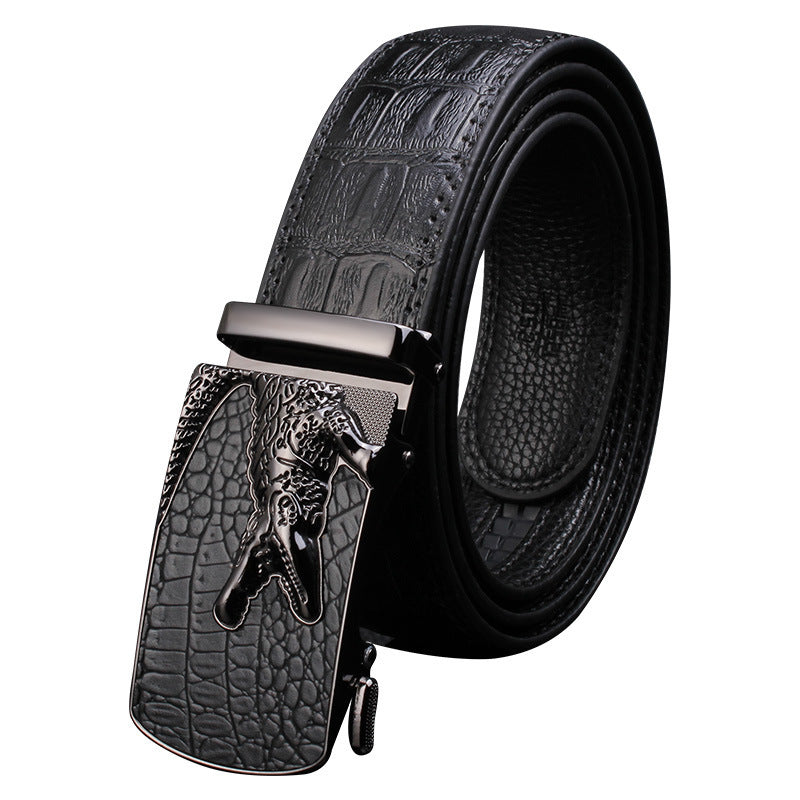 Men's Automatic Buckle Leather Belt for Party