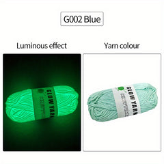 Glow In The Dark Yarn Soft Luminous Yarn DIY Knitting Crocheting Supplies
