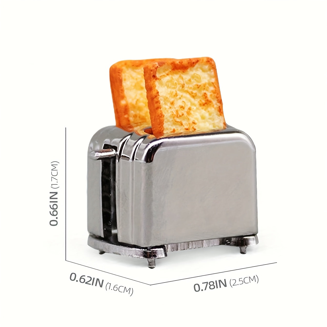 Dollhouse Bread Maker 1:12 Scale Kitchen Scene Accessory with 2 Slices of Bread