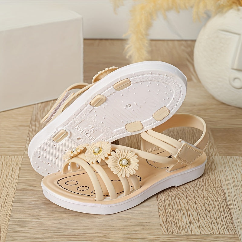 JIAGEYA Flower Open Toe Sandals For Girls