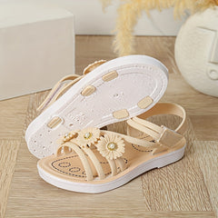 JIAGEYA Flower Open Toe Sandals For Girls