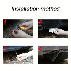 4pcs Universal Car Rear Bumper Diffuser Spoiler ABS Anti-collision Lip