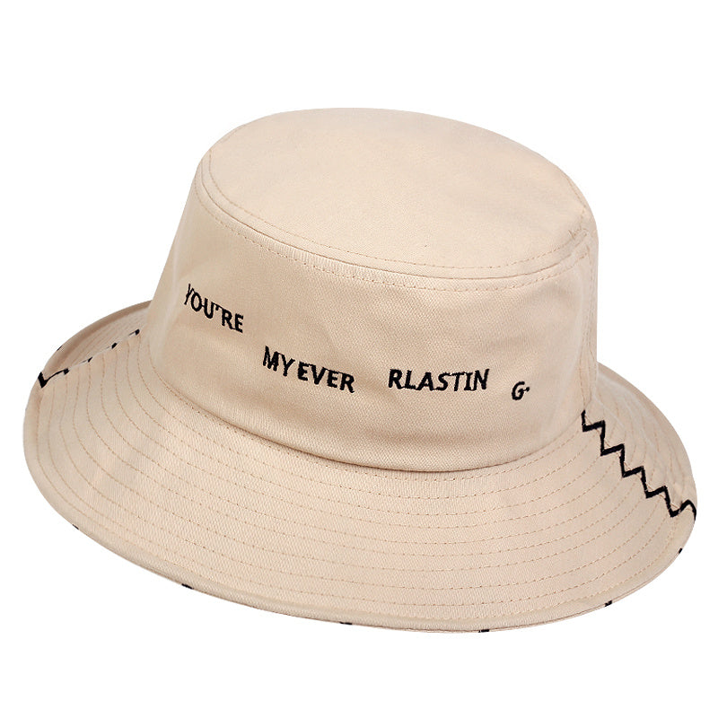 Embroidery Bucket Hat Women Men Unisex