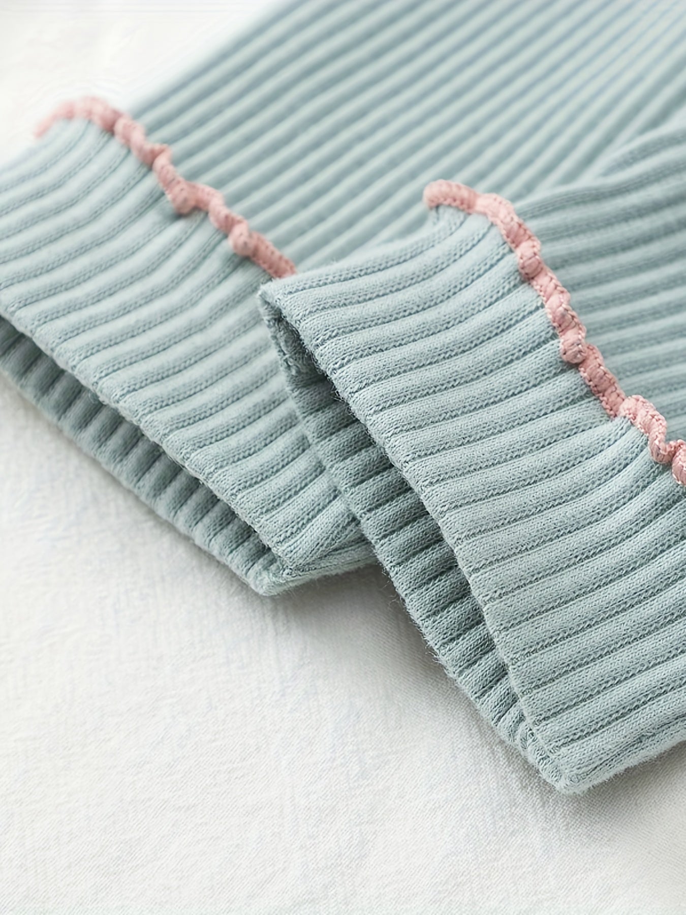 Baby Ribbed Knit Cotton Leggings, Fall Winter Pants