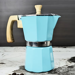 9 15oz Classic Retro Style Aluminum Alloy Coffee Pot For Travel