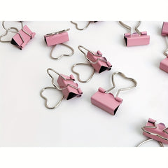2pcs 19mm Heart Binder Clips - Creative & Organized