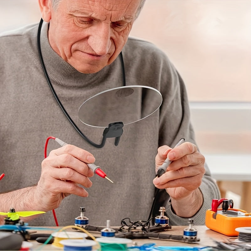 5X Neck Wear Large Magnifying Glass for Reading Books Sewing Cross Stitching