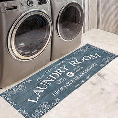 Retro Area Rug English Letter Pattern Carpet