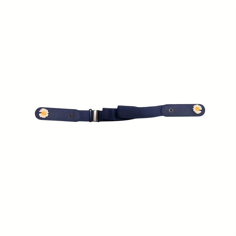 No Buckle Stretch Women's Belt Leather Belt Traceless Stretch Elastic