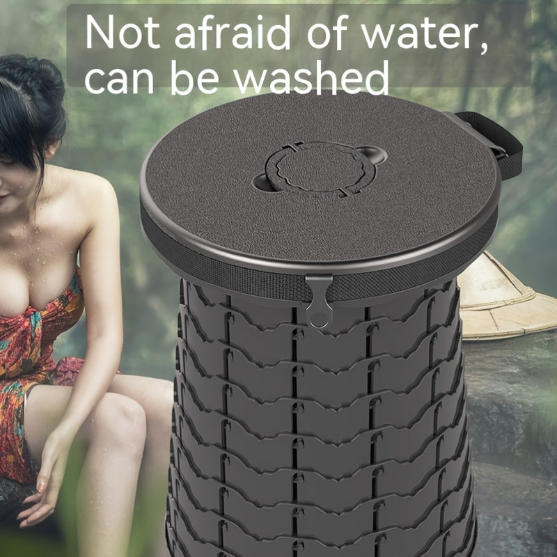 Portable Camping Toilet Thickened & Height Adjustable Retractable Toilet