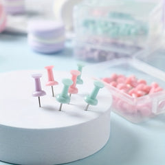 20pcs Transparent Steel Pointed Nails for Cork Board Wall Fabric Boards