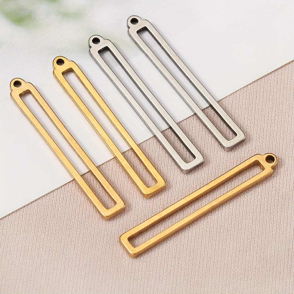 10pcs Stainless Steel Gold/Silver Rectangular Frame Pen