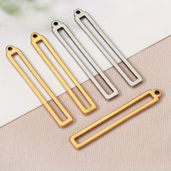 10pcs Stainless Steel Gold/Silver Rectangular Frame Pen