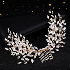 Crystal Pearl Bridal Hair Comb for Wedding
