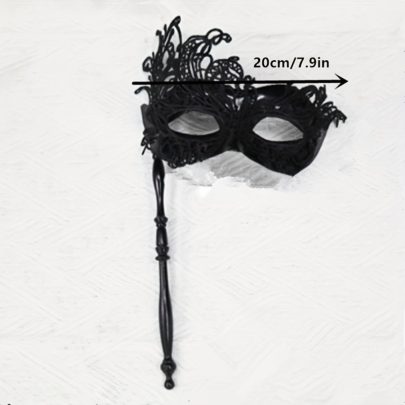 Lace Handheld Stick Mask for Halloween Masquerade Prom Party