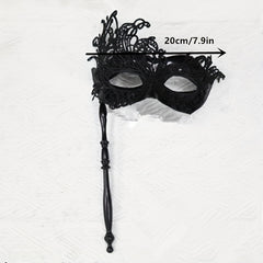Lace Handheld Stick Mask for Halloween Masquerade Prom Party