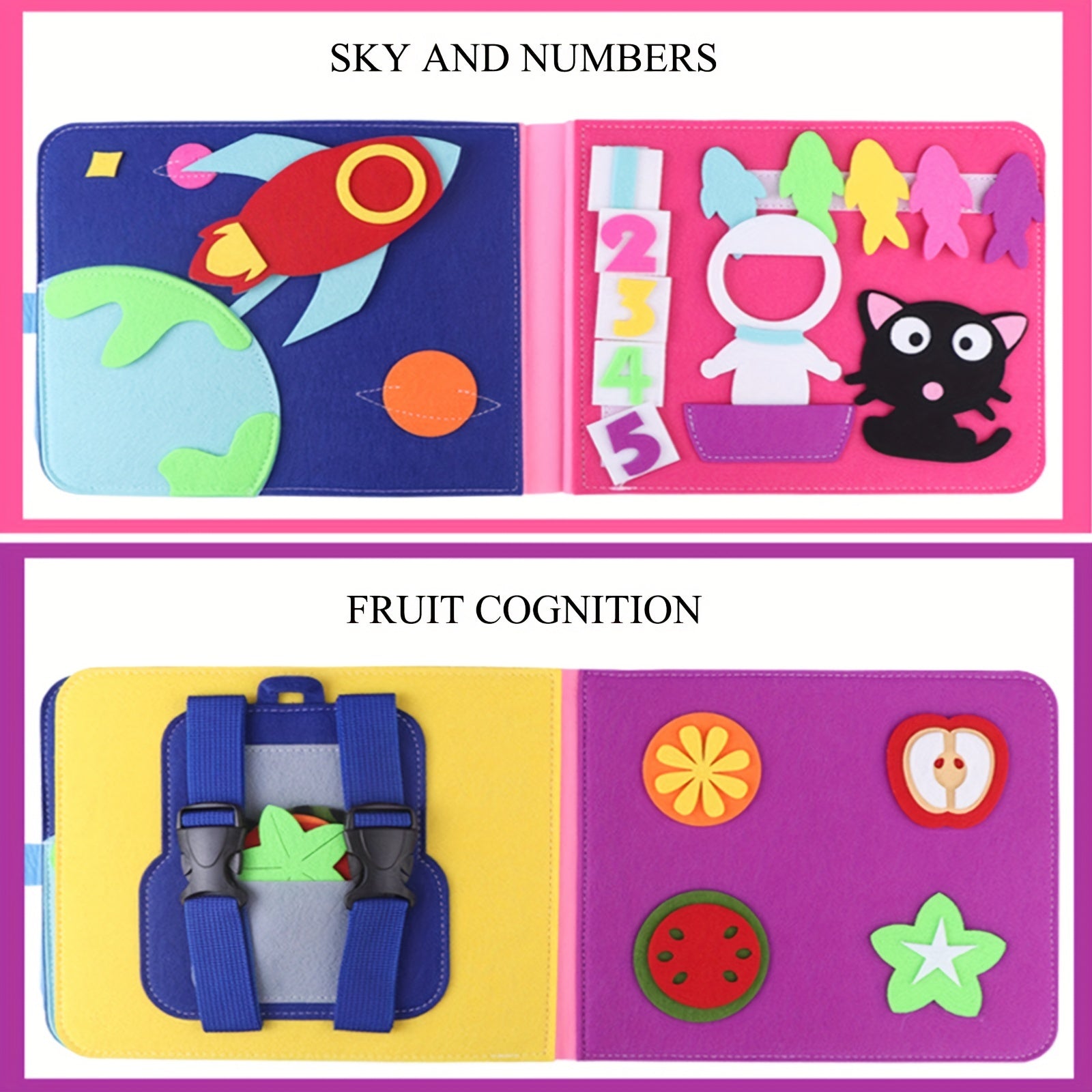 Washable 3D Baby Story Cloth Book - Perfect Travel Toy