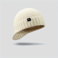 Men's Plush Knitted Beanie Hat, Windproof & Warm