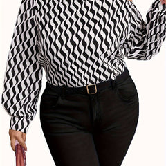  One Shoulder Lantern Sleeve Blouse