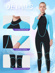 REALON Women's 2mm Neoprene Full Body Wetsuit