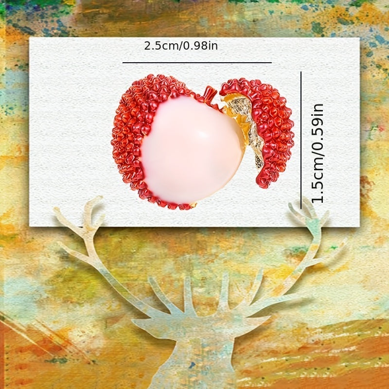 Lychee Brooch With Anti Slip Buckle Men's Pin