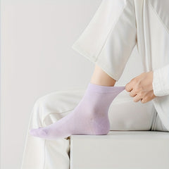 6 Pairs Solid Mesh Socks Women's Stockings