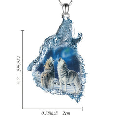 Creative Wolf Head Pendant Necklace Men Jewelry