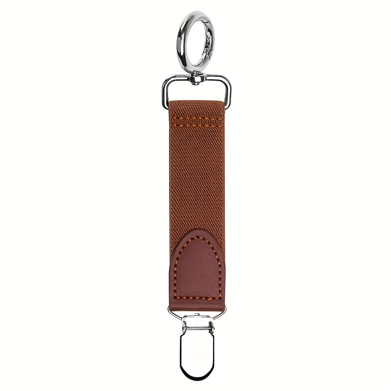 PU Leather Hat Clip Portable Travel Straw Hat Accessory