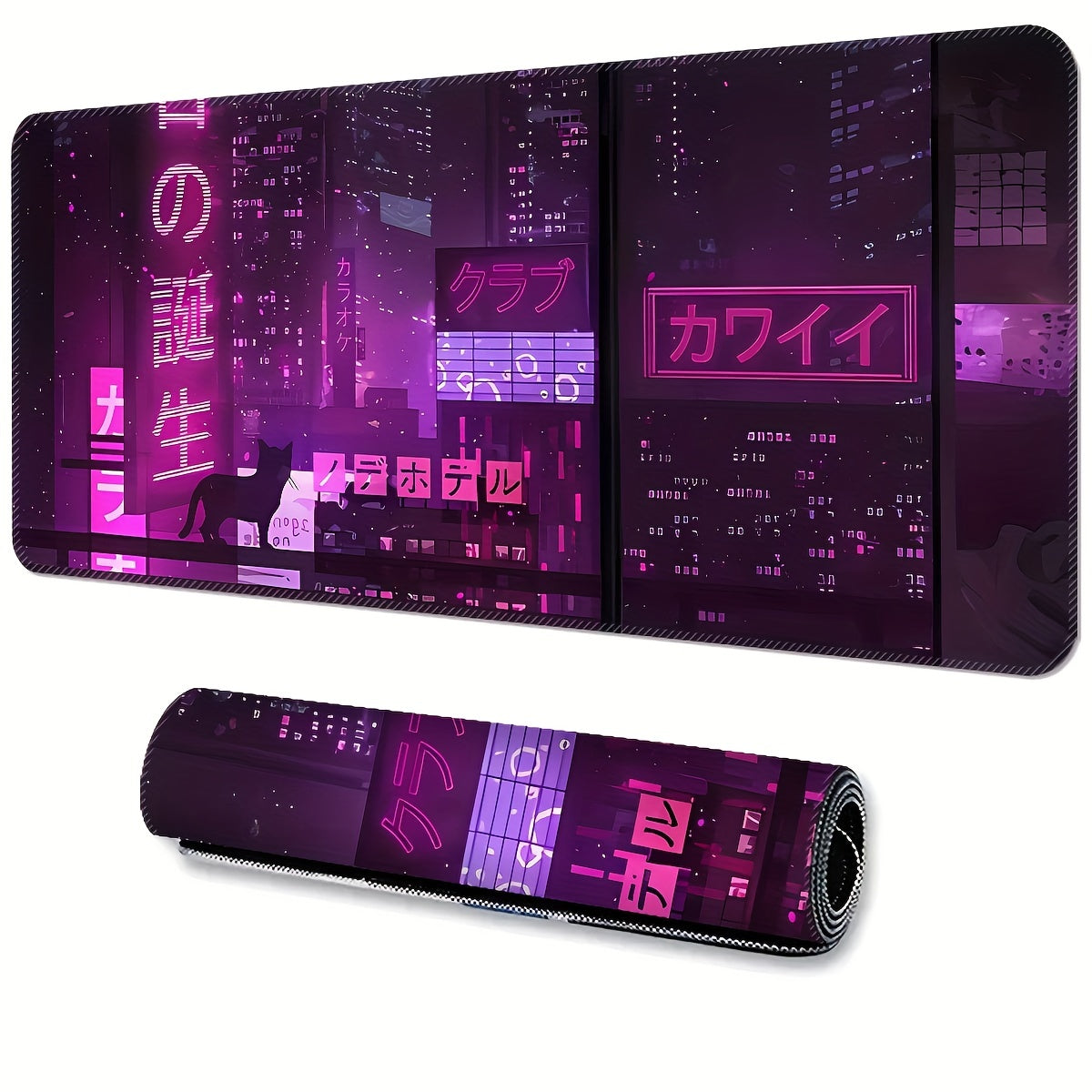 Cyberpunk Style Large E-sport Mouse Pad Non-slip Washable Rubber Material