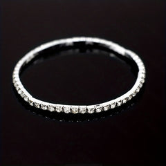 Men's Zircon Anklet Bracelet Dainty Faux Diamond Stretchy Anklet
