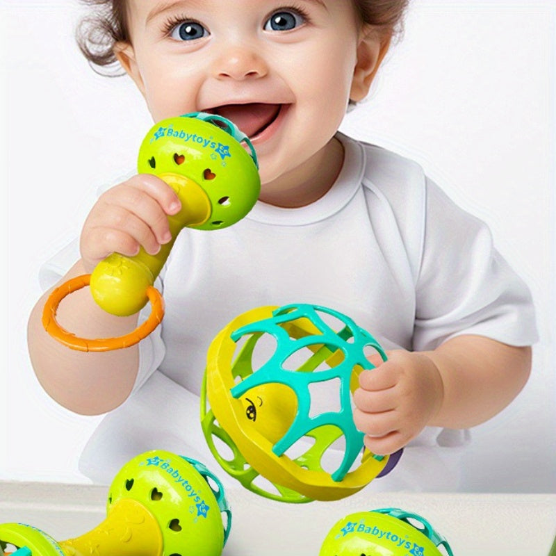 3pcs Infant Hand Rattle Toy Set Vibrating Rattles for Babies 0-3 Years