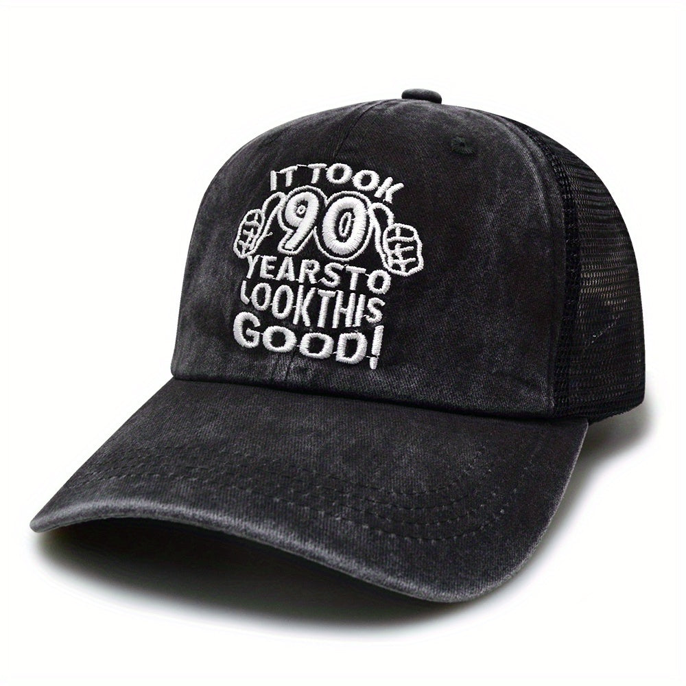 Washed Mesh Hat Rapper Outdoor Trucker Hat Baseball Cap
