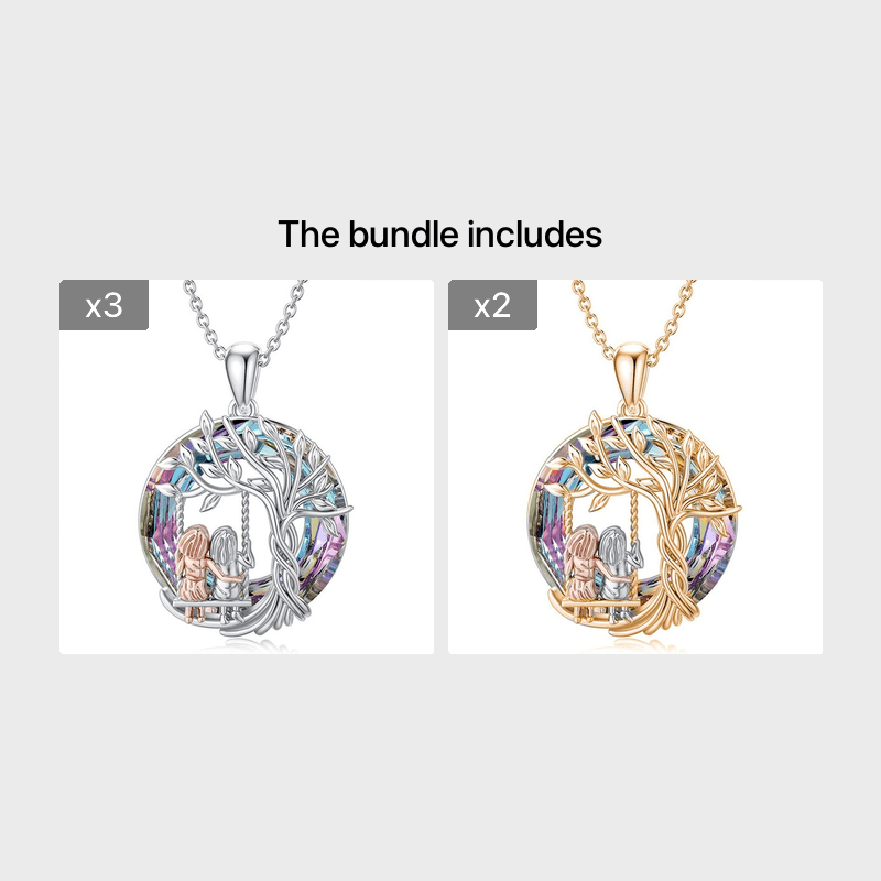 Colorful Life Tree Sister Necklace - Christmas Gift